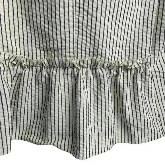 Ann Taylor Loft Women's Blazer Jacket Ivory/White and Black Stripes  Size 8 - Picture 16 of 16